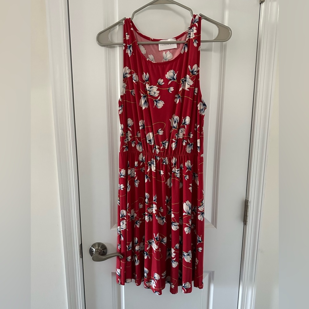 French Grey Evalynn Brushed Knit Dress - Red - Size M